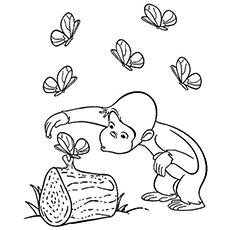 curious george coloring pages christmas