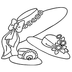 Printable best fancy feather hat coloring pages