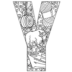 Find and color letter Y coloring pages
