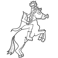 Headless horseman monster coloring pages