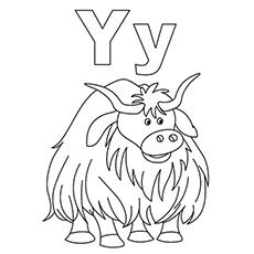 Learning cases letter Y coloring pages