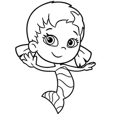 Little girl Oona from Bubble Guppies coloring page
