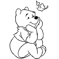 Winnie The Pooh cartoon coloring page
