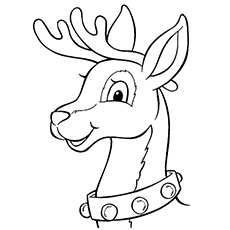 Rudolph the Reindeer, Christmas ornament coloring page