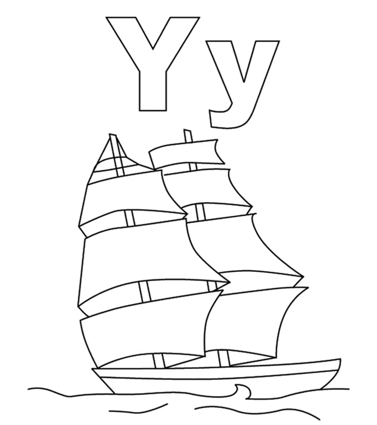 Letter Y Coloring Pages For Kids