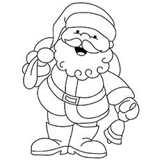 Santa Claus, Christmas ornament coloring page