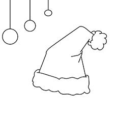 Best Santa hat coloring pages