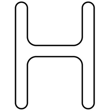 Capital letter H coloring pages