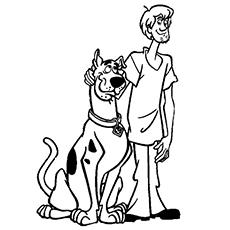 Scooby Doo cartoon coloring page