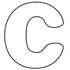 The capital letter C coloring pages