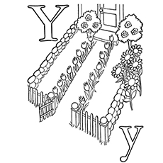 The spring time letter Y coloring pages
