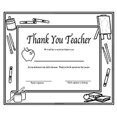 Thank you, teacher coloring page_image