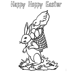 Easter Bunny, January coloring page