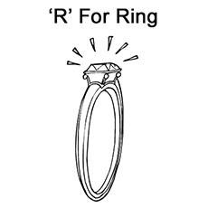 r is for ring coloring pages