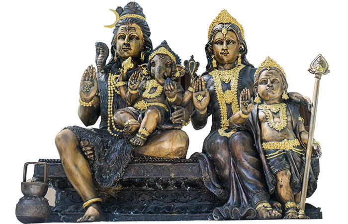 Lord Ganesha revolves around his parents thrice, as they were his universe