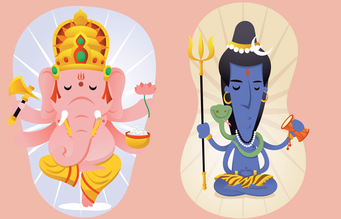 Lord Shiva made a rule that Lord Ganesha should be worshipped before any endeavor