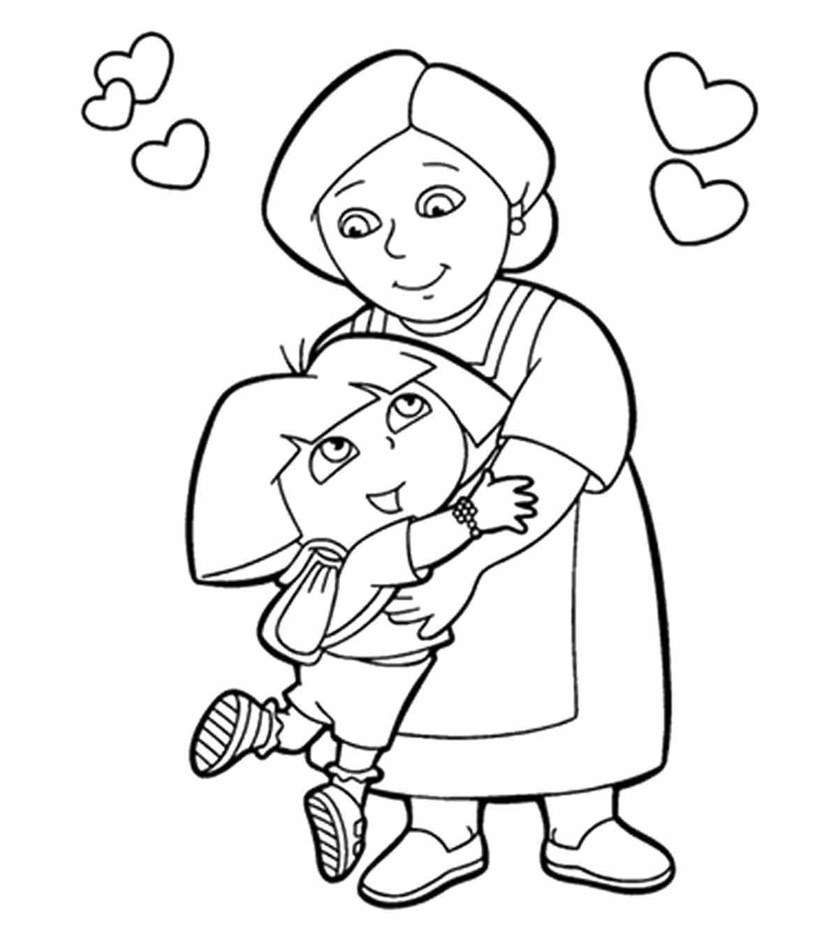 Grandma Coloring Pages