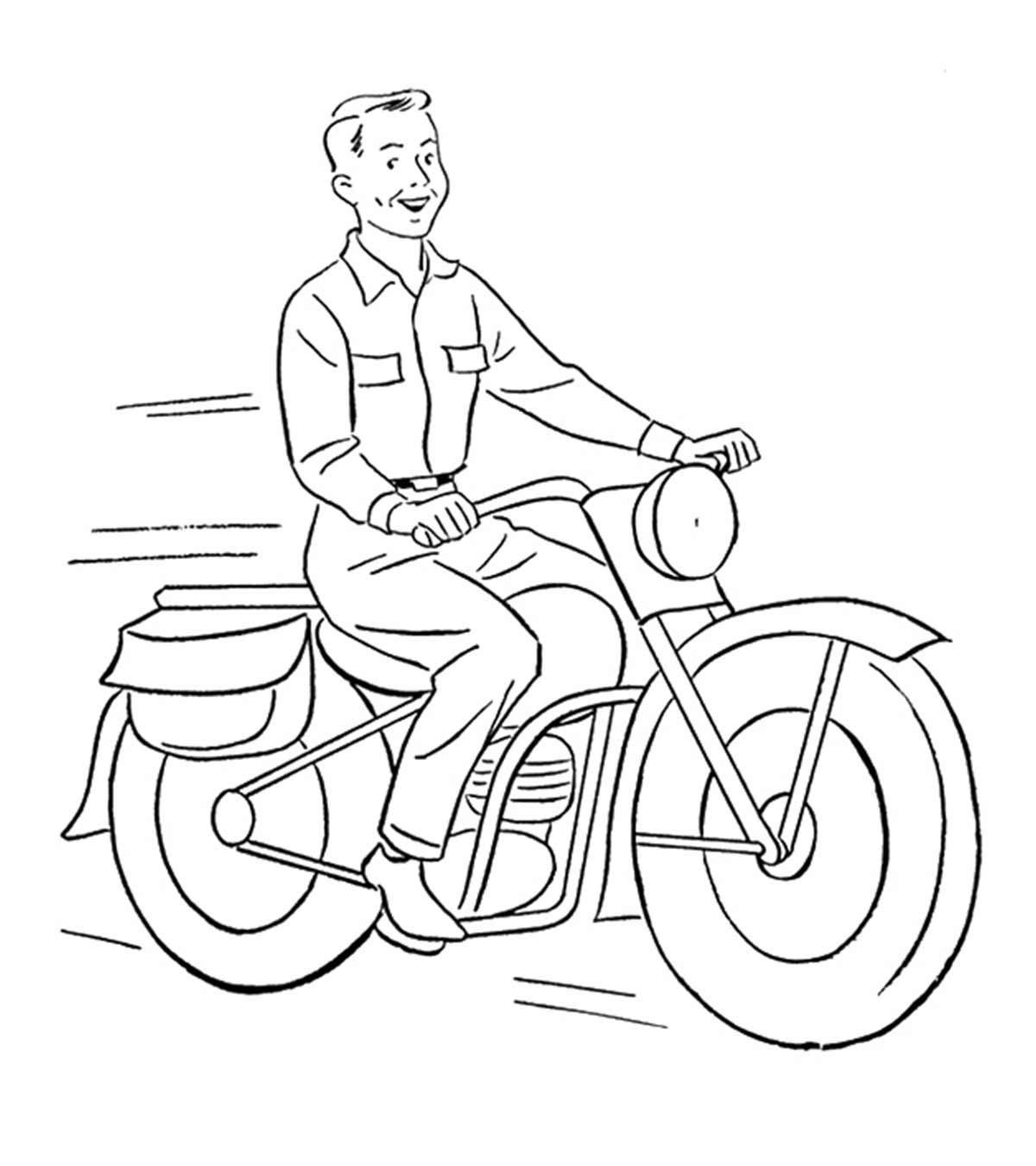Motorcycle Coloring Pages Free Printable For Kids