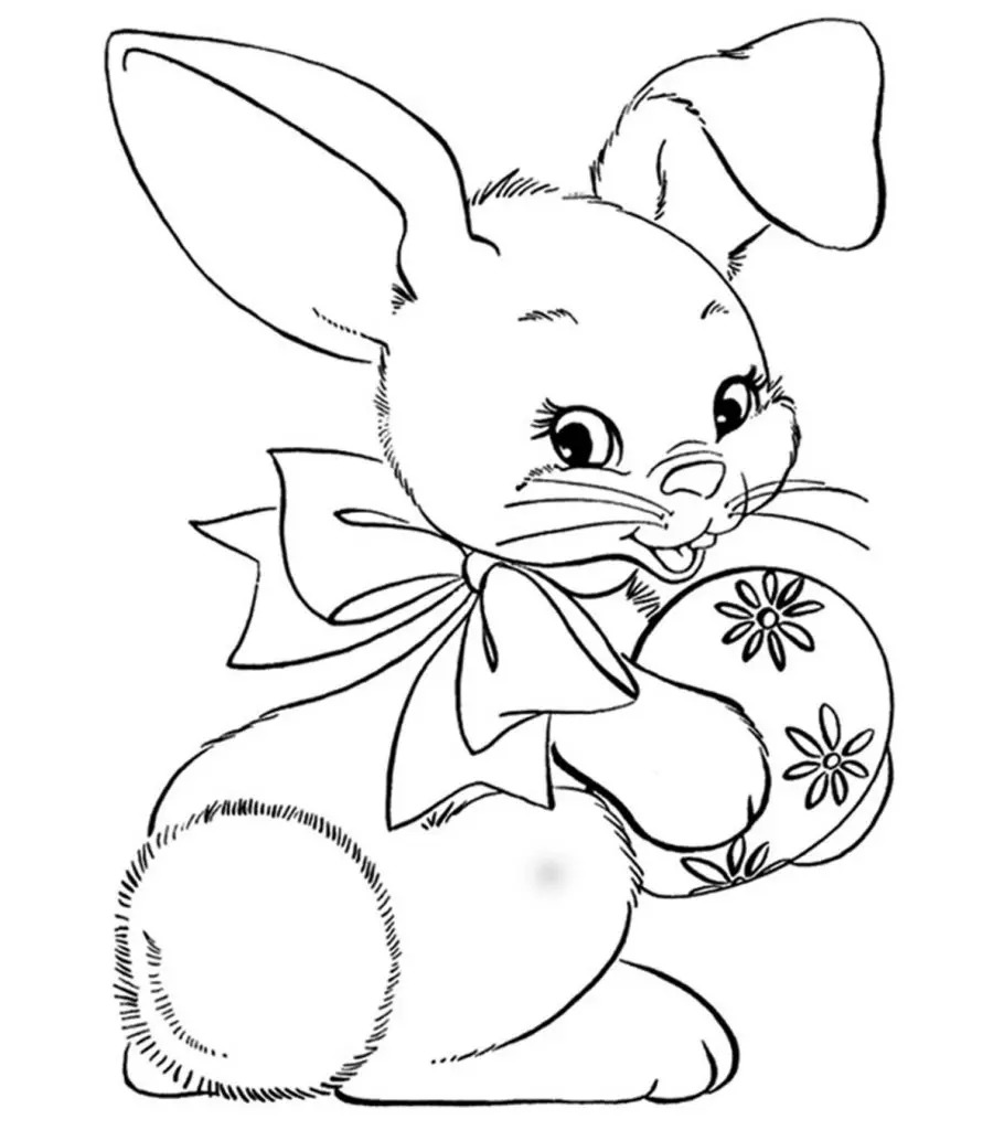 Top 20 Free Printable Easter Bunny Coloring Pages Online