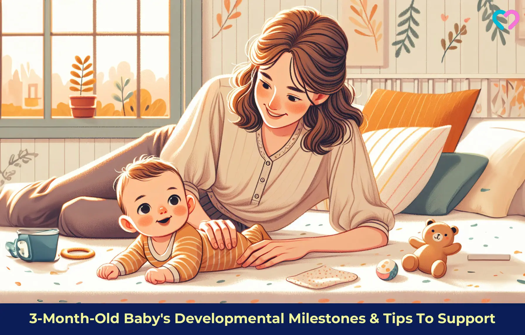 3-Month-Old Baby's Developmental Milestones & Tips To Support_illustration