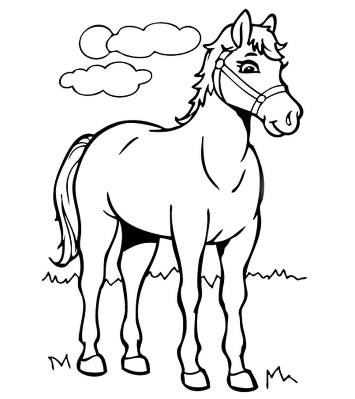 horse barn coloring page