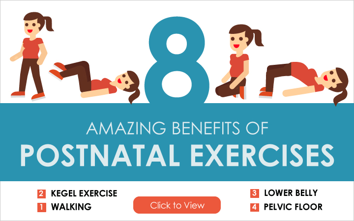 Types & benefits of postnatal exercises