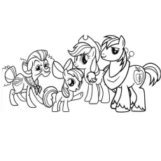 The Apple Acre family, My Little Pony coloring page_image