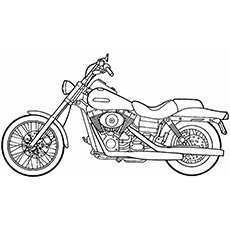 A classy motorcycle coloring page