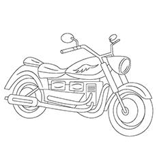 A cool motorcycle coloring page