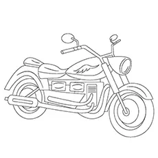 A cool motorcycle coloring page
