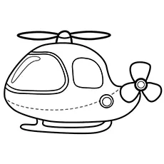 A toy helicopter coloring page