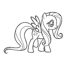 Fluttershy, My Little Pony coloring page_image