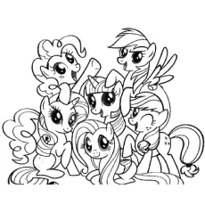 Magical friendship, My Little Pony coloring page_image