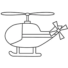 A simple helicopter coloring page