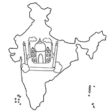 Map Of India coloring page