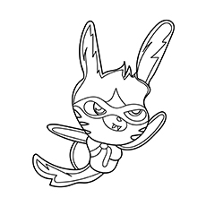 Fly Moshi monster coloring page