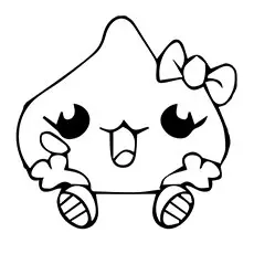 Kissy Moshi monster coloring page