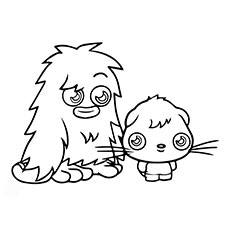 Small Moshi monsters coloring page
