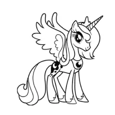 Princess Luna, My Little Pony coloring page_image