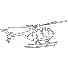 A professional helicopter coloring page