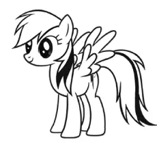 Rainbow Dash, My Little Pony coloring page_image