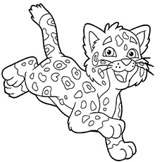 A Running Cheetahha coloring page