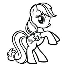 A shoeshine flip, My Little Pony coloring page