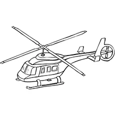 A beautiful helicopter coloring page