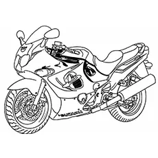 A superbike coloring page