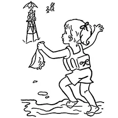 Safety swimming rules coloring page
