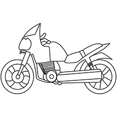Modified motorcycle coloring page