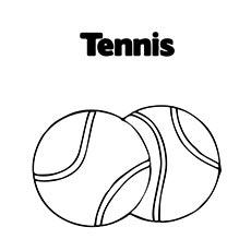 Tennis Ball Coloring Page Sketch Coloring Page