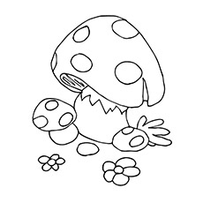 A ciuperca junior clopotel coloring page