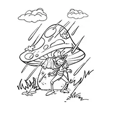 Flip Under The Mushroom coloring page